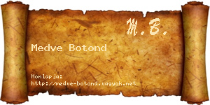 Medve Botond névjegykártya